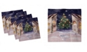 Ambesonne Christmas Set of 4 Napkins, 18" x 18"